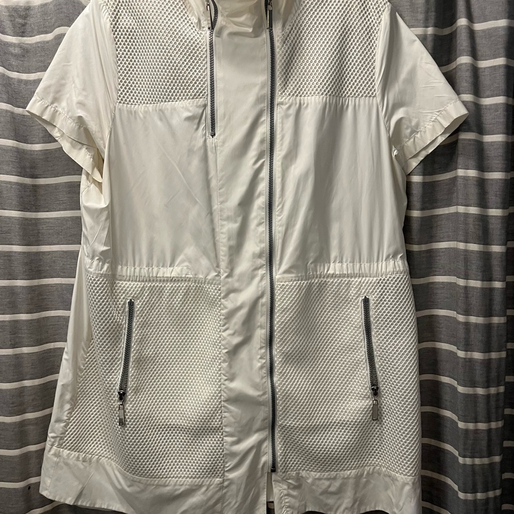 Theory Women's White Hooded Jacket